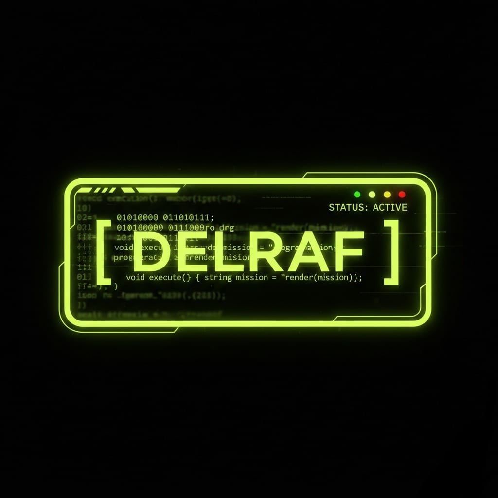 Logotipo oficial de Delraf, marca personal de Ángel de los Reyes Faz.